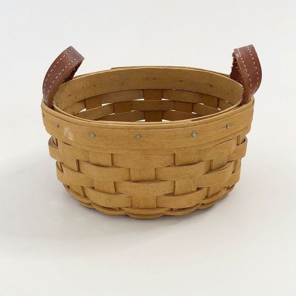 Longaberger Other - 2003 Longaberger Saffron Basket Made USA Leather